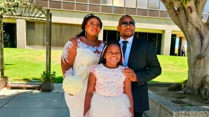 Todesopfer Martin Okeke (†44) mit seiner Tochter und Frau