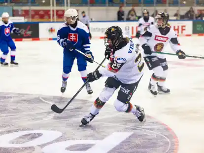 Eine Szene aus dem 6:1-Spiel gegen die Slowakei.