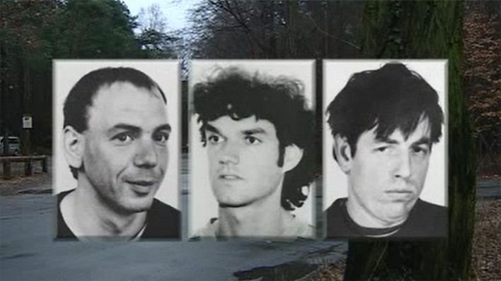 Archivbild: Fahndungsfotos von Peter Krauth und Thomas Walter mit dem 2021 verstorbenen Bernhard Heidbreder der linksterroristischen Gruppe »Das K.o.m.i.t.e.e.« (Quelle: rbb/BKA) Archivbild: Fahndungsfotos von Peter Krauth und Thomas Walter mit dem 2021 verstorbenen Bernhard Heidbreder der linksterroristischen Gruppe »Das K.o.m.i.t.e.e.« (Quelle: rbb/BKA)